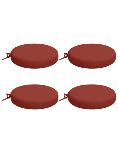 Cuscini per Sedia in 4 Pezzi SOEST 4 pz 100% Poliestere Rosso