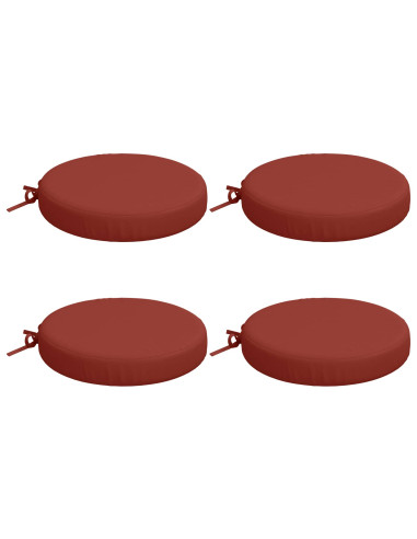 Cuscini per Sedia in 4 Pezzi SOEST 4 pz 100% Poliestere Rosso