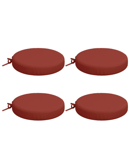 Cuscini per Sedia in 4 Pezzi SOEST 4 pz 100% Poliestere Rosso