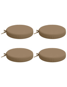Cuscini per Sedia in 4 Pezzi SOEST 4 pz 100% Poliestere Tortora