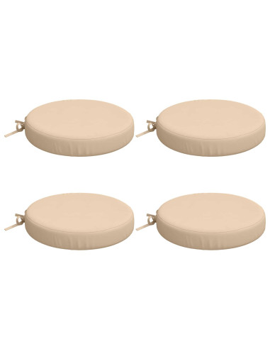 Cuscini per Sedia in 4 Pezzi SOEST 4 pz 100% Poliestere Crema