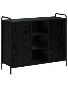 Credenza Rovere Nero 97 x 33 x 81 cm Legno ingegnerizzato
