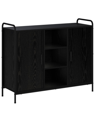 Credenza Rovere Nero 97 x 33 x 81 cm Legno ingegnerizzato