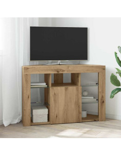 Mobile TV LED Angolare Rovere artigianale 100x40x68cm