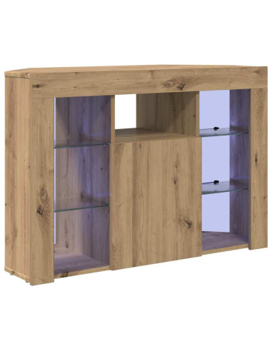 Mobile TV LED Angolare Rovere artigianale 100x40x68cm