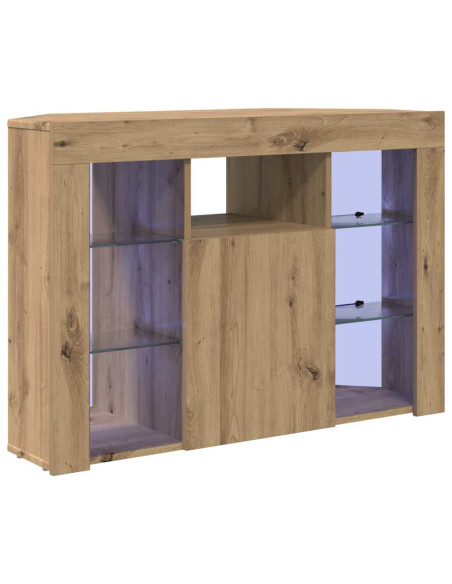 Mobile TV LED Angolare Rovere artigianale 100x40x68cm