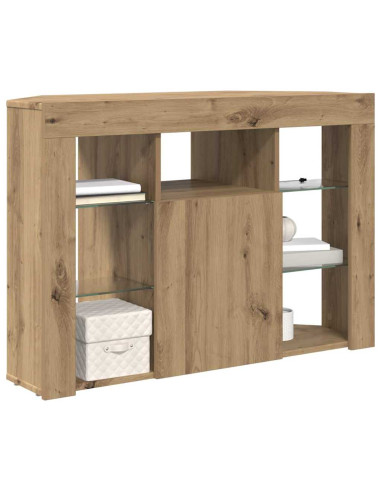Mobile TV LED Angolare Rovere artigianale 100x40x68cm