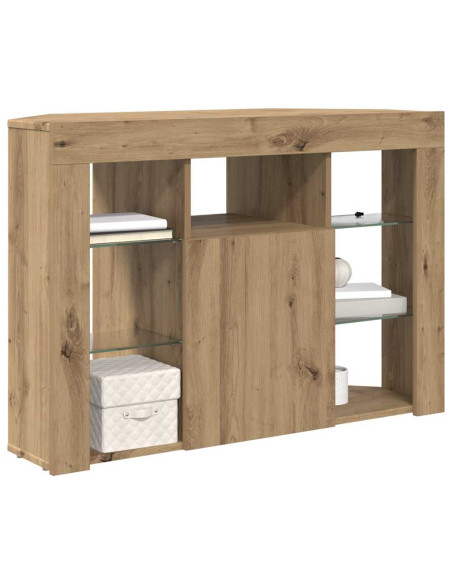 Mobile TV LED Angolare Rovere artigianale 100x40x68cm