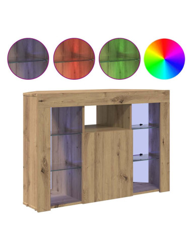 Mobile TV LED Angolare Rovere artigianale 100x40x68cm