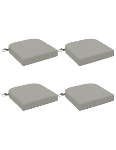 Cuscini per Sedia in 4 Pezzi SOEST 4 pcs 100% Poliestere Grigio