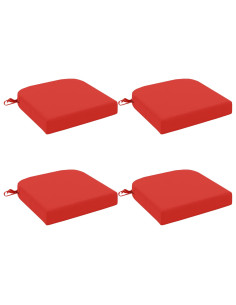 Cuscini per sedile a 4 pezzi SOEST 4 pcs 100% Poliestere Rosso