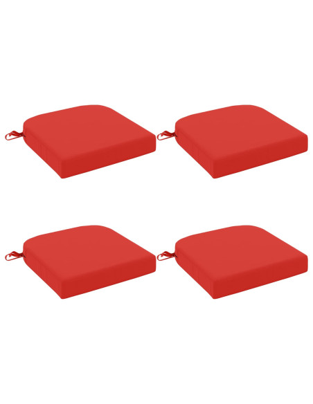 Cuscini per sedile a 4 pezzi SOEST 4 pcs 100% Poliestere Rosso