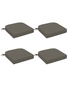 Cuscini per sedile a 4 pezzi SOEST 4 pcs 100% Poliestere Grigio