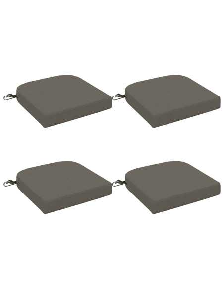 Cuscini per sedile a 4 pezzi SOEST 4 pcs 100% Poliestere Grigio