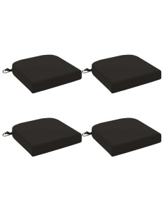 Cuscini per sedile a 4 pezzi SOEST 4 pcs 100% Poliestere Nero