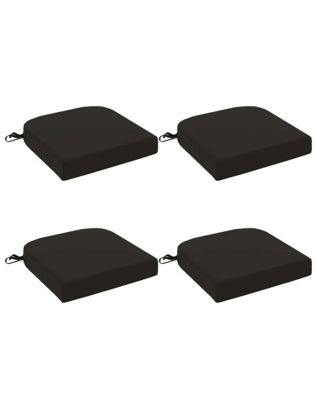 Cuscini per sedile a 4 pezzi SOEST 4 pcs 100% Poliestere Nero