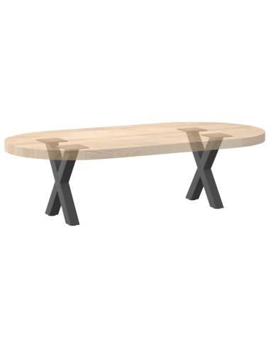Gambe per Tavolino da Caffè a Forma di X 2 pz Antracite 30x(30-31) cm Acciaio