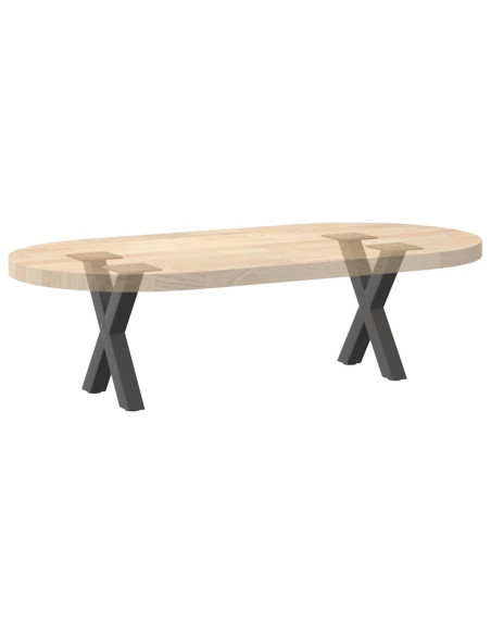 Gambe per Tavolino da Caffè a Forma di X 2 pz Antracite 30x(30-31) cm Acciaio