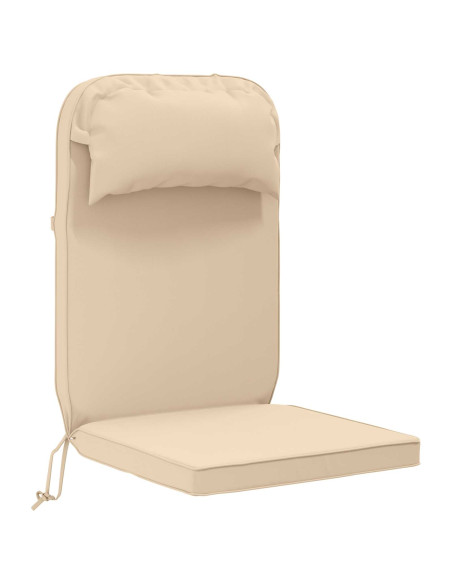 Cuscino per Lounger Sole 100% Poliestere Crema 55 x 124 x 5 cm