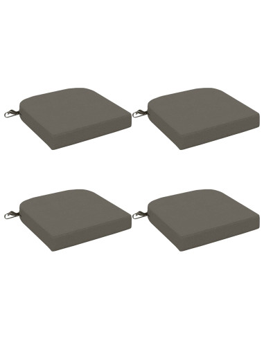 Cuscini per sedile a 4 pezzi SOEST 4 pcs 100% Poliestere Grigio