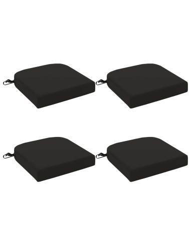Cuscini per sedile a 4 pezzi SOEST 4 pcs 100% Poliestere Nero