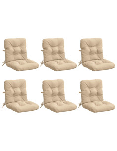 Cuscini per Sedia Alta in 6 Pezzi VIANEN 6 pcs 100% Poliestere