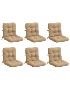 Cuscini per Sedia Alta in 6 Pezzi VIANEN 6 pcs 100% Poliestere