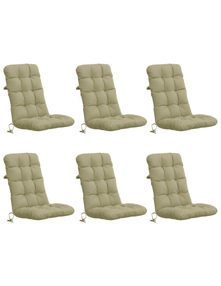 Cuscini per Sedia Alta in 6 Pezzi VIANEN 6 pcs 100% Poliestere