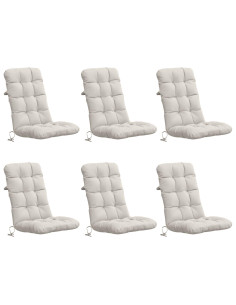 Cuscini per Sedia Alta in 6 Pezzi VIANEN 6 pcs 100% Poliestere