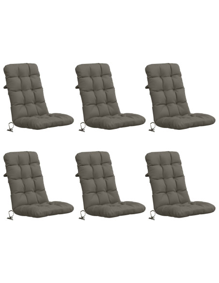 Cuscini per Sedia Alta in 6 Pezzi VIANEN 6 pcs 100% Poliestere