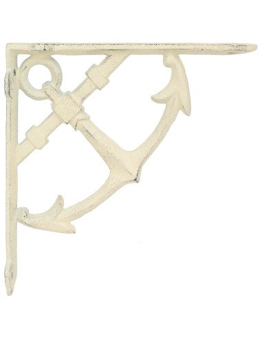Supporti per mensole da parete 12 pz Bianco Antico