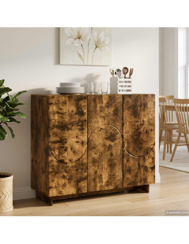 Credenza Rovere Fumo 85,5 x 31 x 75 cm Legno ingegnerizzato