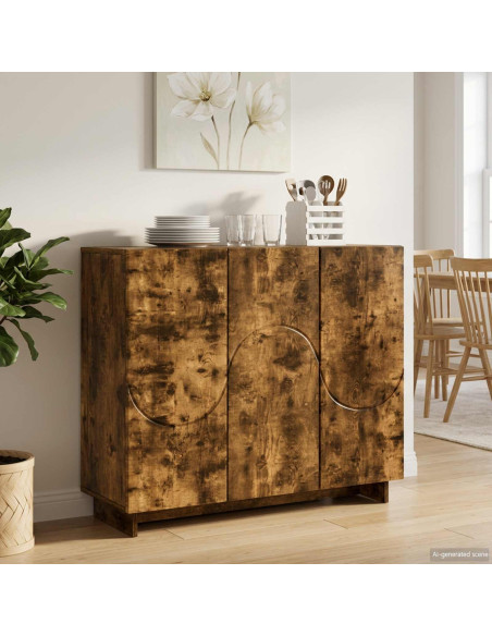 Credenza Rovere Fumo 85,5 x 31 x 75 cm Legno ingegnerizzato
