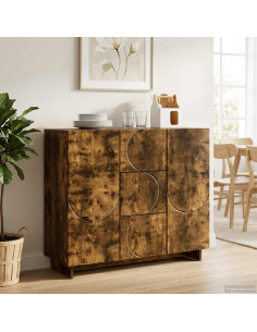 Credenza Rovere Fumo 85,5 x 31 x 75 cm Legno ingegnerizzato