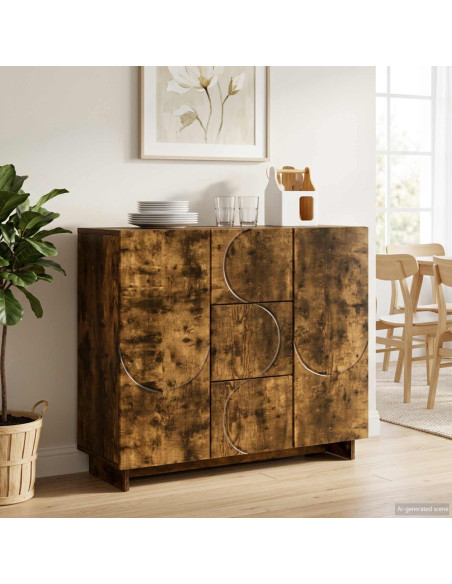 Credenza Rovere Fumo 85,5 x 31 x 75 cm Legno ingegnerizzato