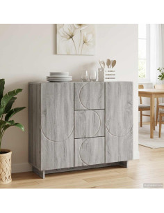Credenza Sonoma grigio 85,5 x 31 x 75 cm Legno ingegnerizzato