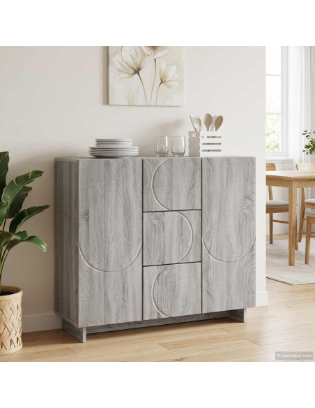 Credenza Sonoma grigio 85,5 x 31 x 75 cm Legno ingegnerizzato
