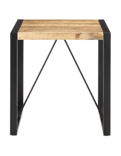 Tavolo da Pranzo 70x70x75 cm in Legno Massello di Mango Grezzo