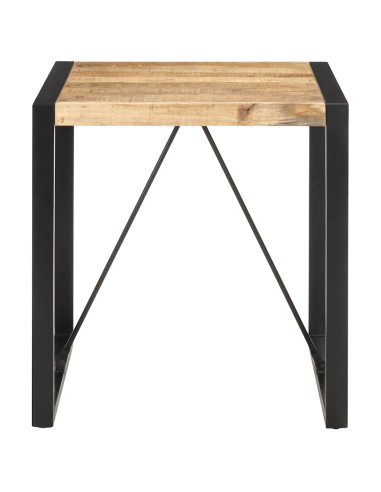 Tavolo da Pranzo 70x70x75 cm in Legno Massello di Mango Grezzo