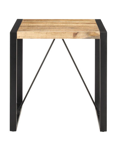 Tavolo da Pranzo 70x70x75 cm in Legno Massello di Mango Grezzo