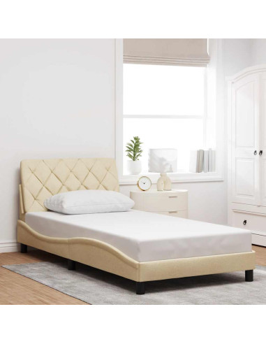 Giroletto senza Materasso Crema 100x200 cm in Tessuto