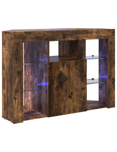 Mobile TV LED Angolare 100x40x68cm Rovere fumé 2
