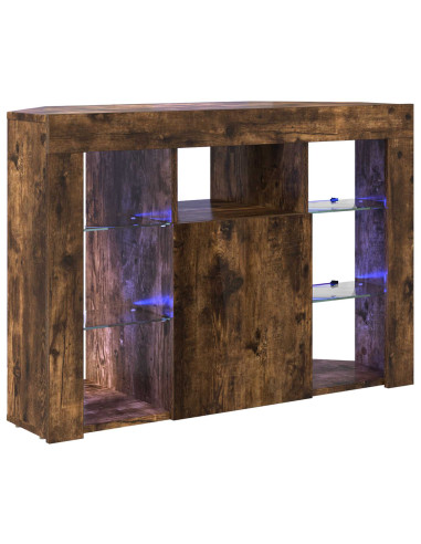 Mobile TV LED Angolare 100x40x68cm Rovere fumé