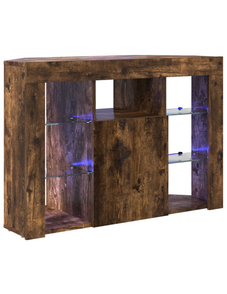 Mobile TV LED Angolare 100x40x68cm Rovere fumé