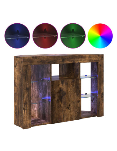 Mobile TV LED Angolare 100x40x68cm Rovere fumé