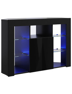 Mobile TV LED Angolare 100x40x68cm Nero Legno ingegnerizzato 2