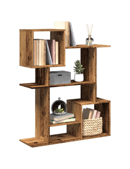Libreria Divisorio Legno Antico 92x29x112 cm in Truciolato