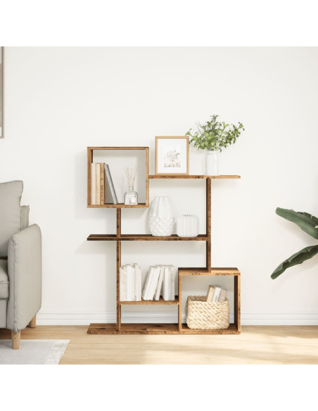 Libreria Divisorio Legno Antico 92x29x112 cm in Truciolato