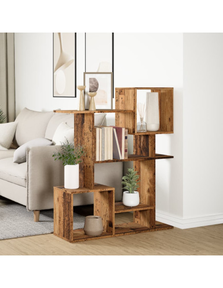 Libreria Divisorio Legno Antico 92x29x112 cm in Truciolato