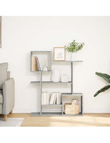 Libreria Divisorio Grigio Sonoma 92x29x112 cm in Truciolato